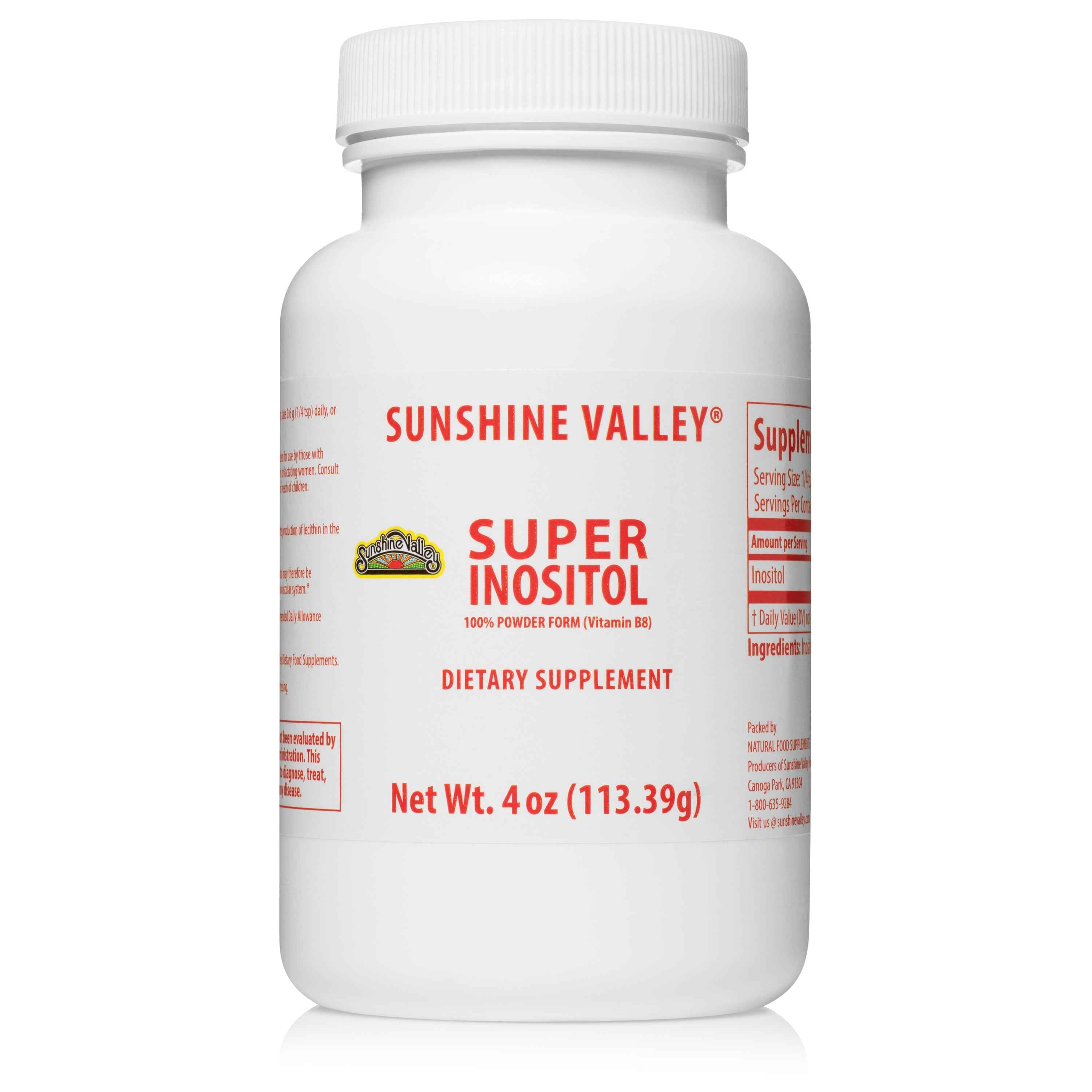 Sunshine Valley® Super Inositol Powder - 4 Ounces Dietary Supplement