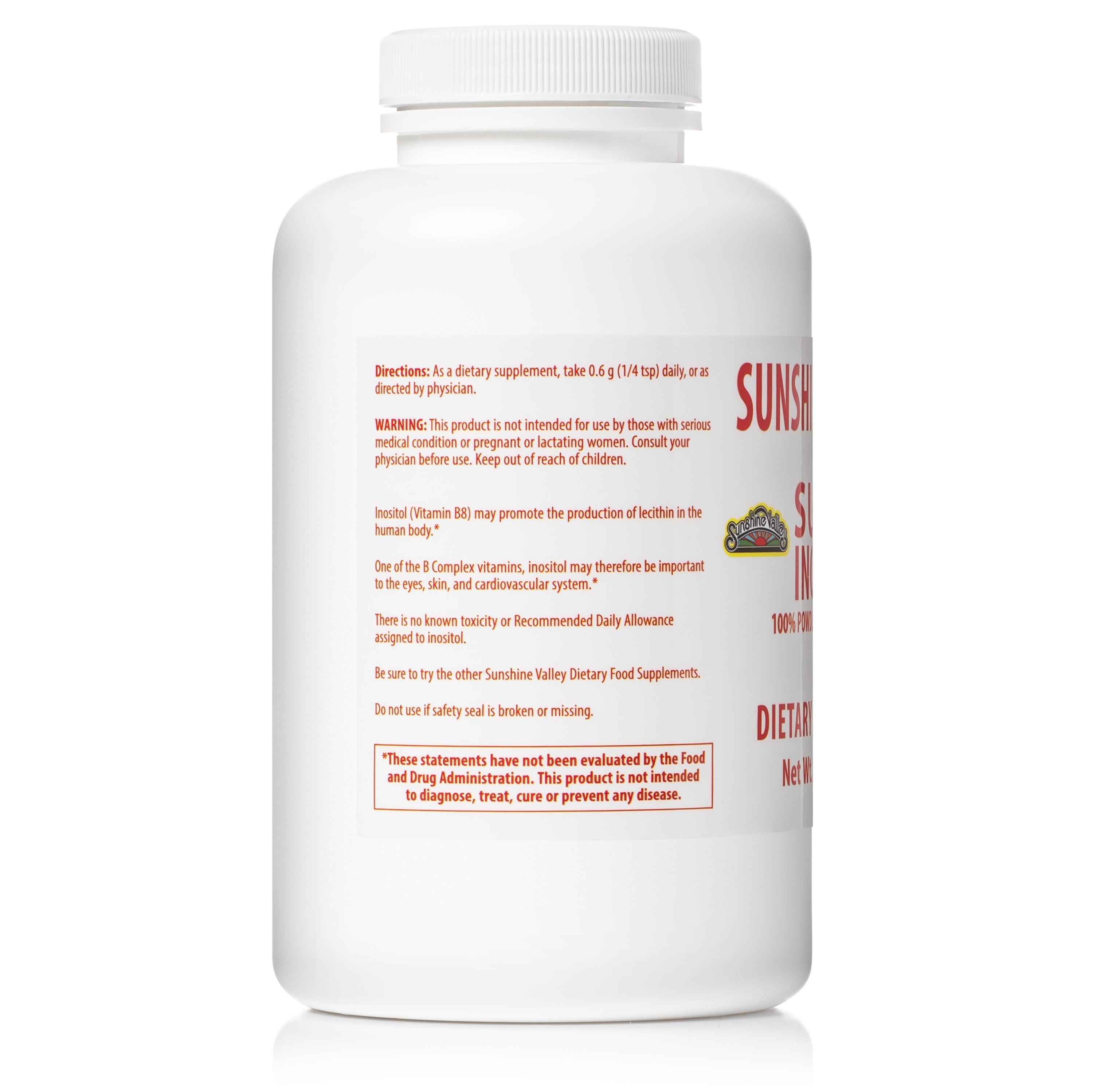 Sunshine Valley® Super Inositol Powder - 8 Ounces Dietary Supplement