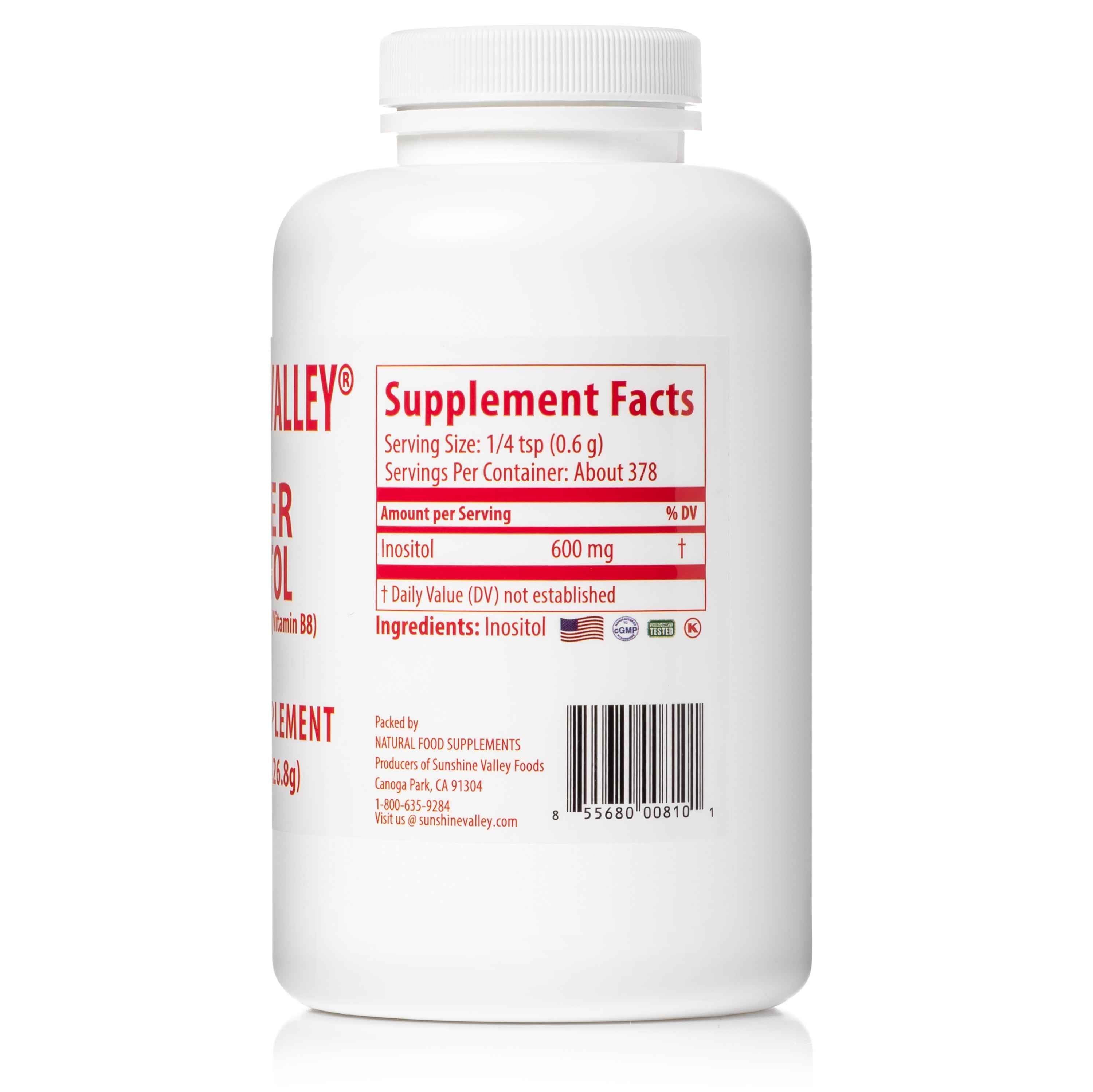 Sunshine Valley® Super Inositol Powder - 8 Ounces Dietary Supplement