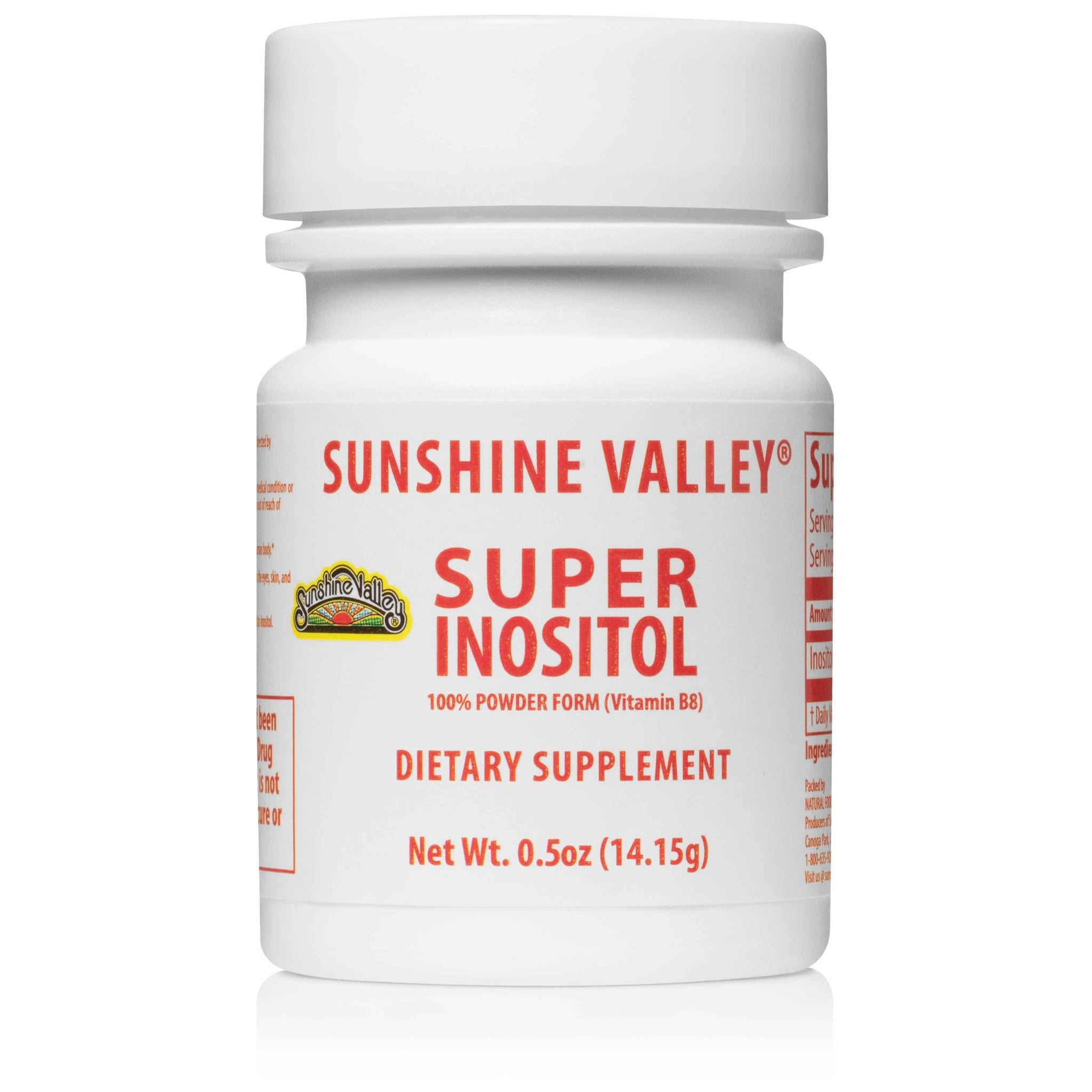 Super Inositol Powder - Sunshine Valley Dietary Supplement, .5 Ounce