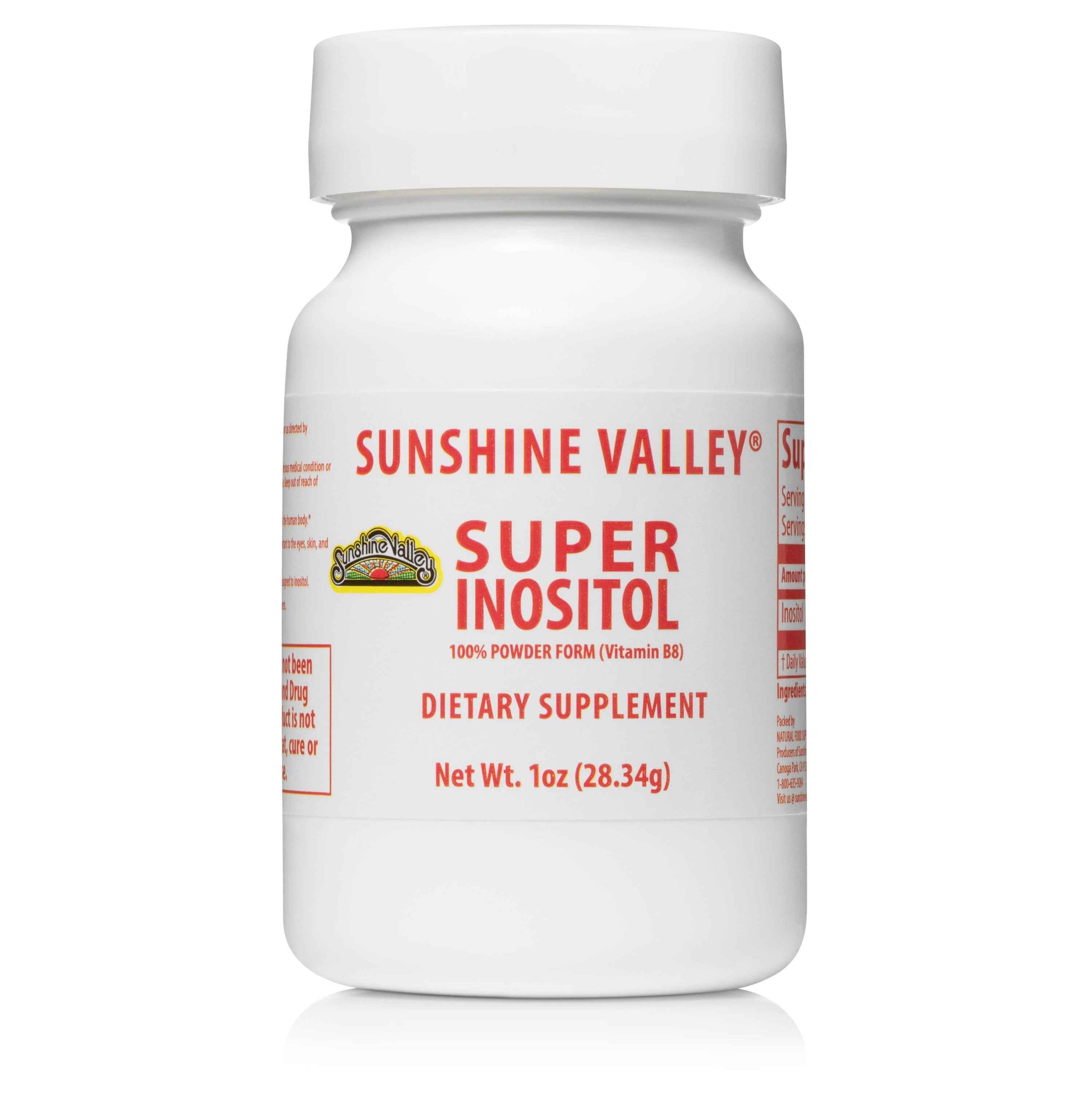 Super Inositol Powder - Sunshine Valley Dietary Supplement, 1 Ounce