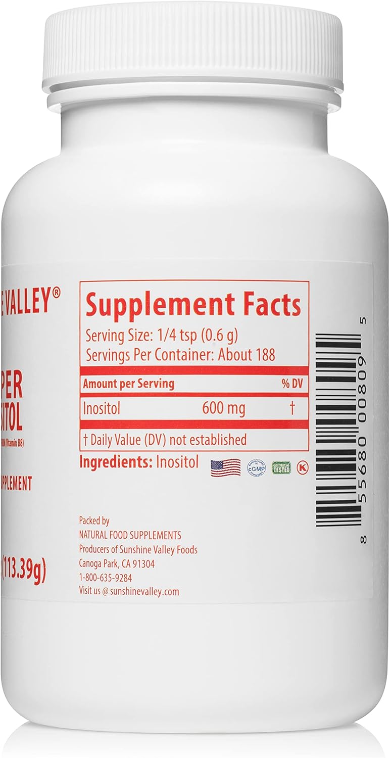 Sunshine Valley® Super Inositol Dietary Supplement Powder 4 oz Vitamin B8